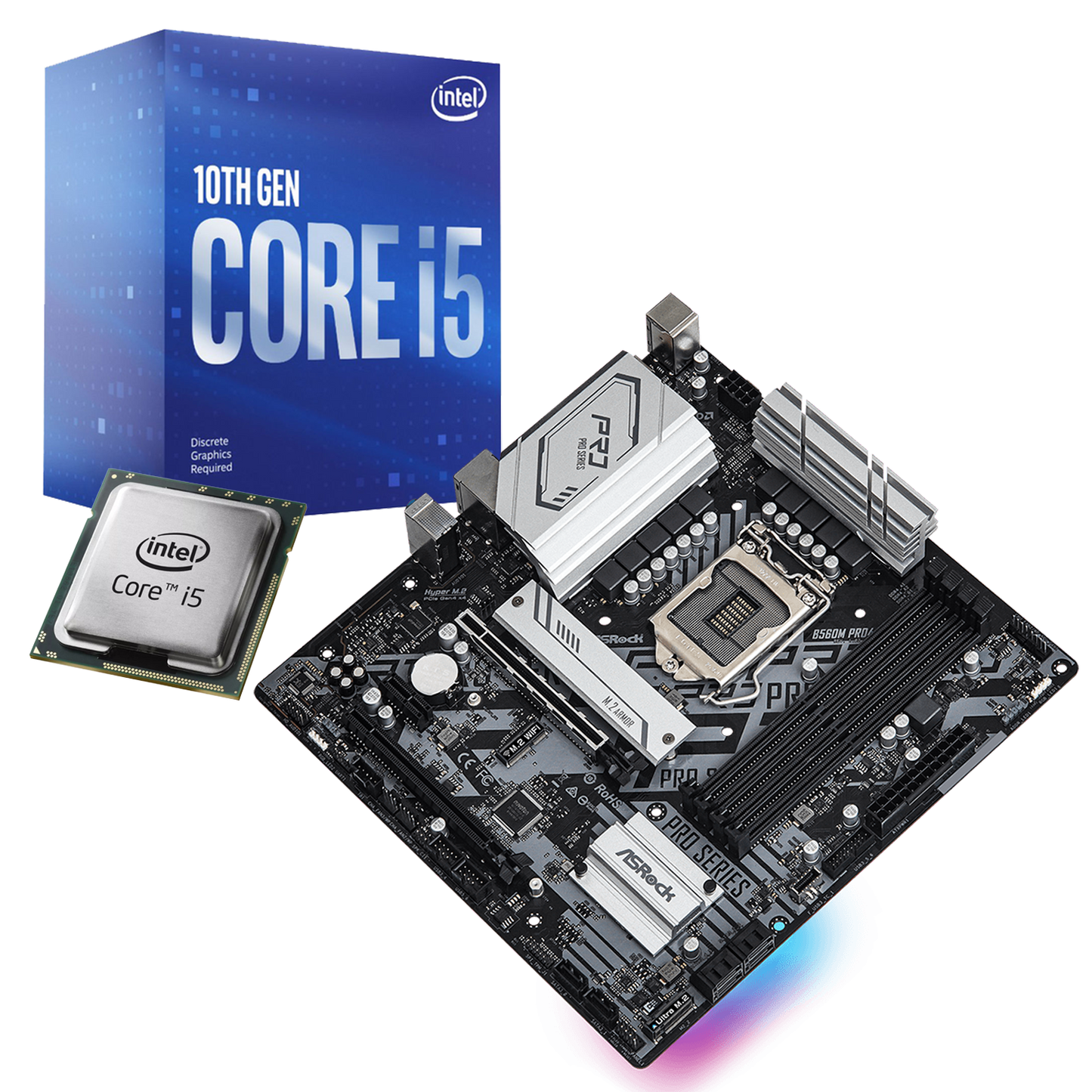 Intel Core i5 10400F + ASRockB560M Pro4